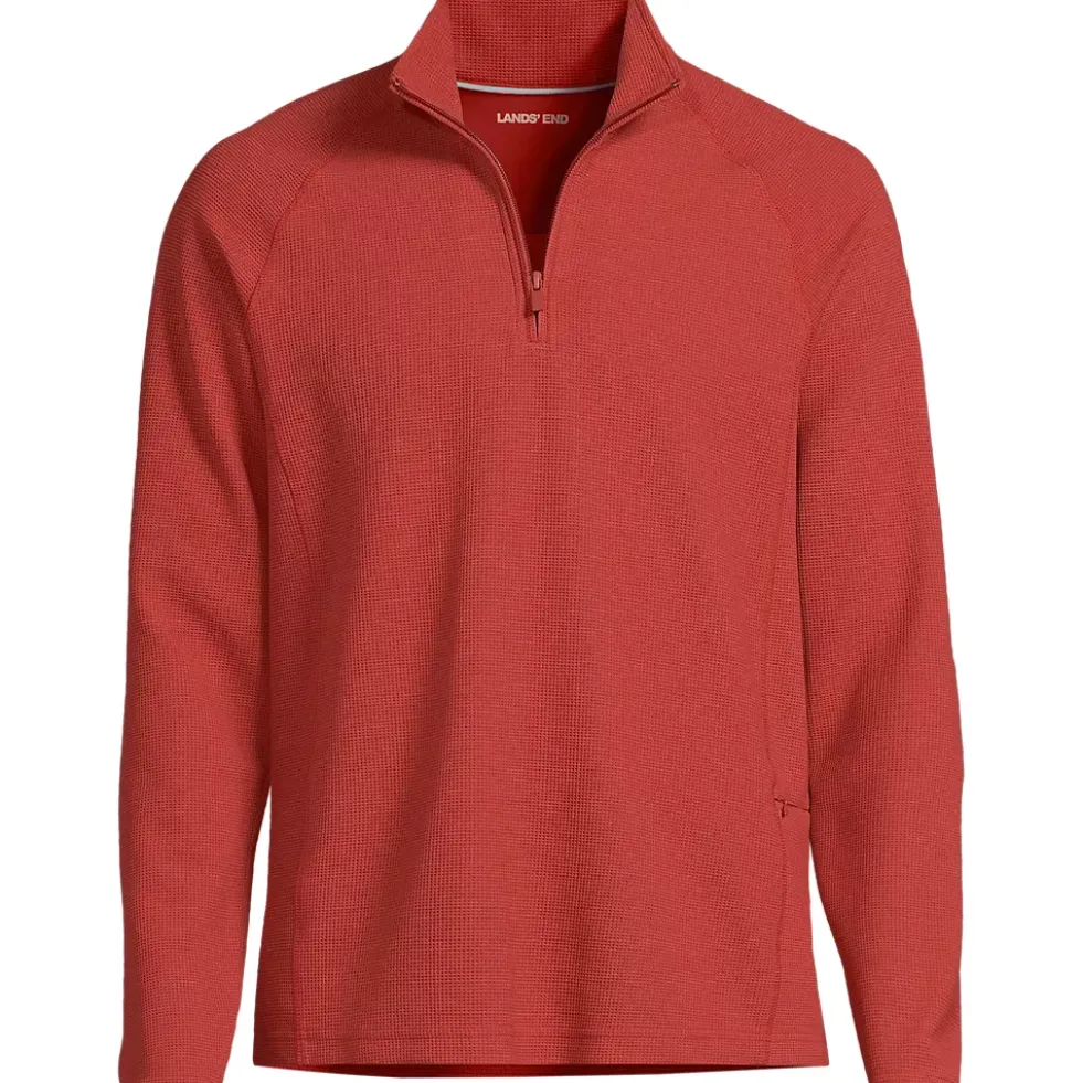 Men's Long Sleeve Waffle Quarter Zip