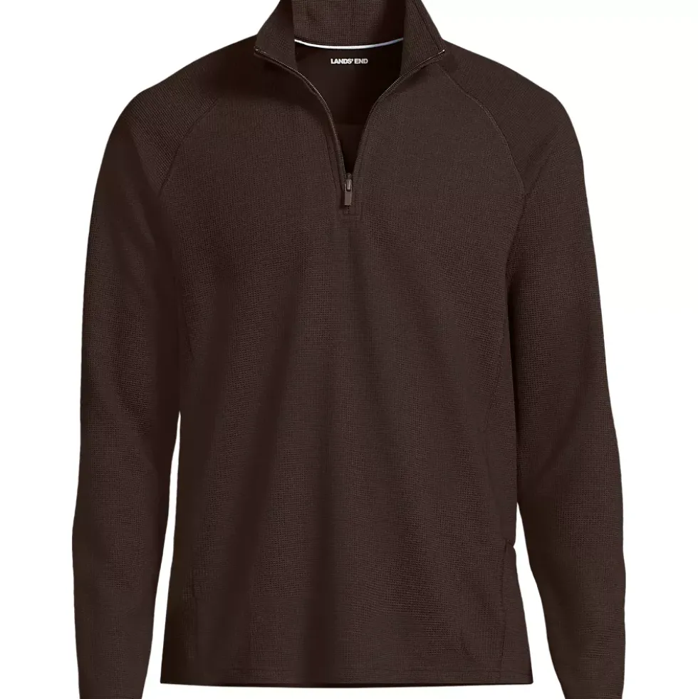Men's Long Sleeve Waffle Quarter Zip