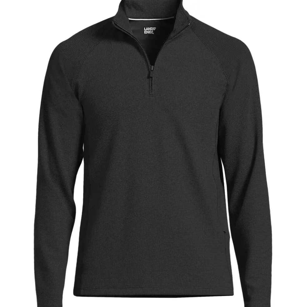 Men's Long Sleeve Waffle Quarter Zip