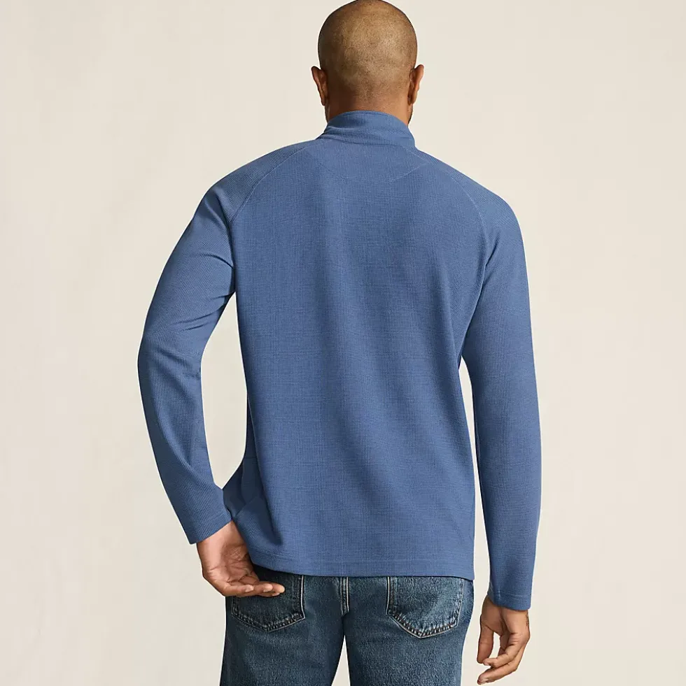 Men's Long Sleeve Waffle Quarter Zip