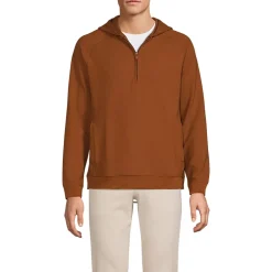 Men's Long Sleeve Waffle Quarter Zip Hoodie