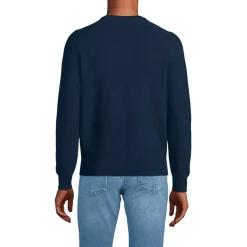 Men's Long Sleeve Washable Merino Wool V Neck Sweater