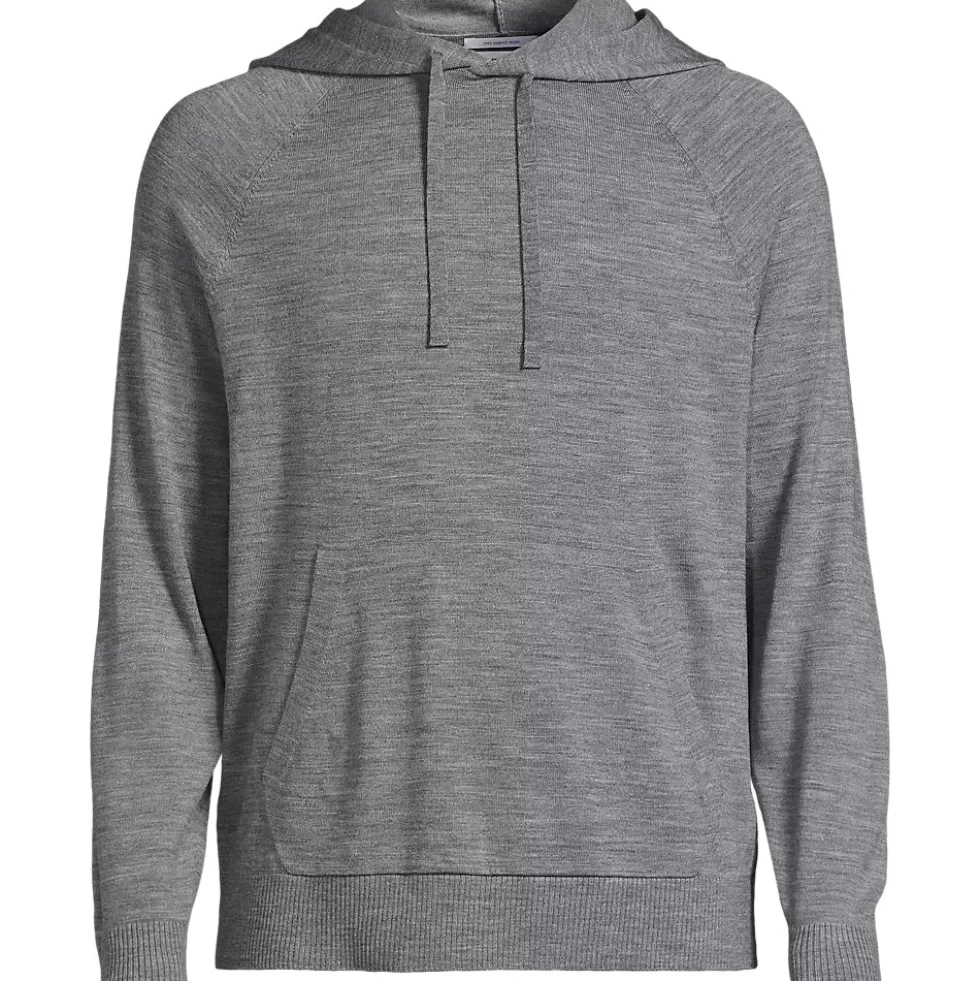 Men's Long Sleeve Washable Merino Pullover Hoodie