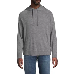 Men's Long Sleeve Washable Merino Pullover Hoodie
