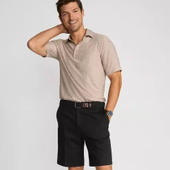 Men's No Iron 9" Comfort Waist Plain Front Chino Short