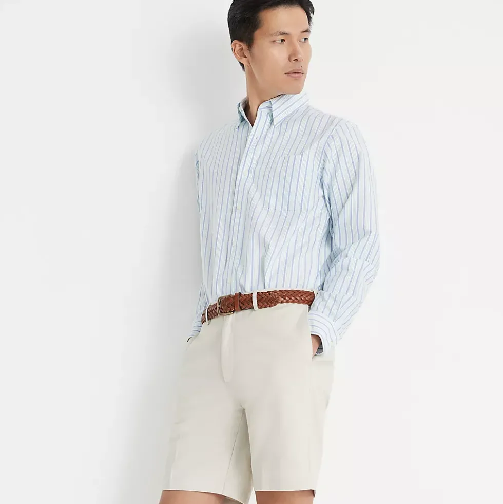 Men's No Iron 9" Comfort Waist Plain Front Chino Short