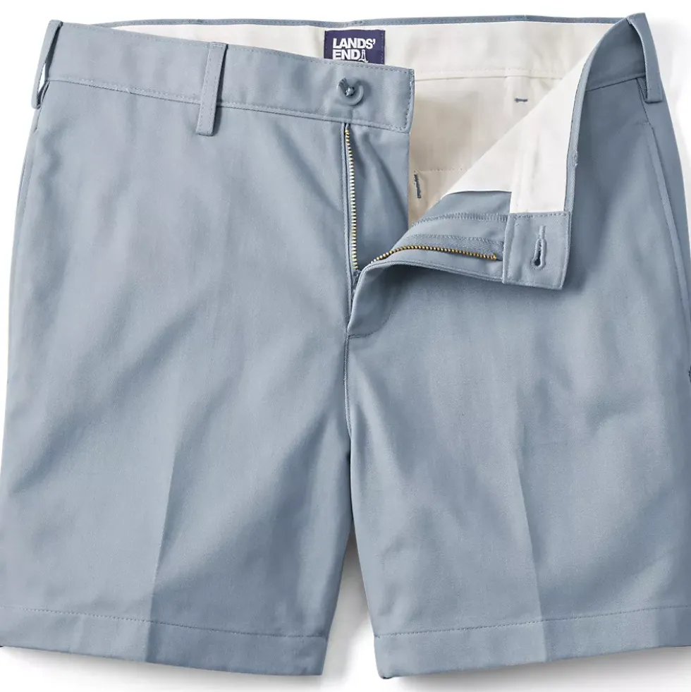 Men's No Iron 6" Comfort Waist Plain Front Chino Short
