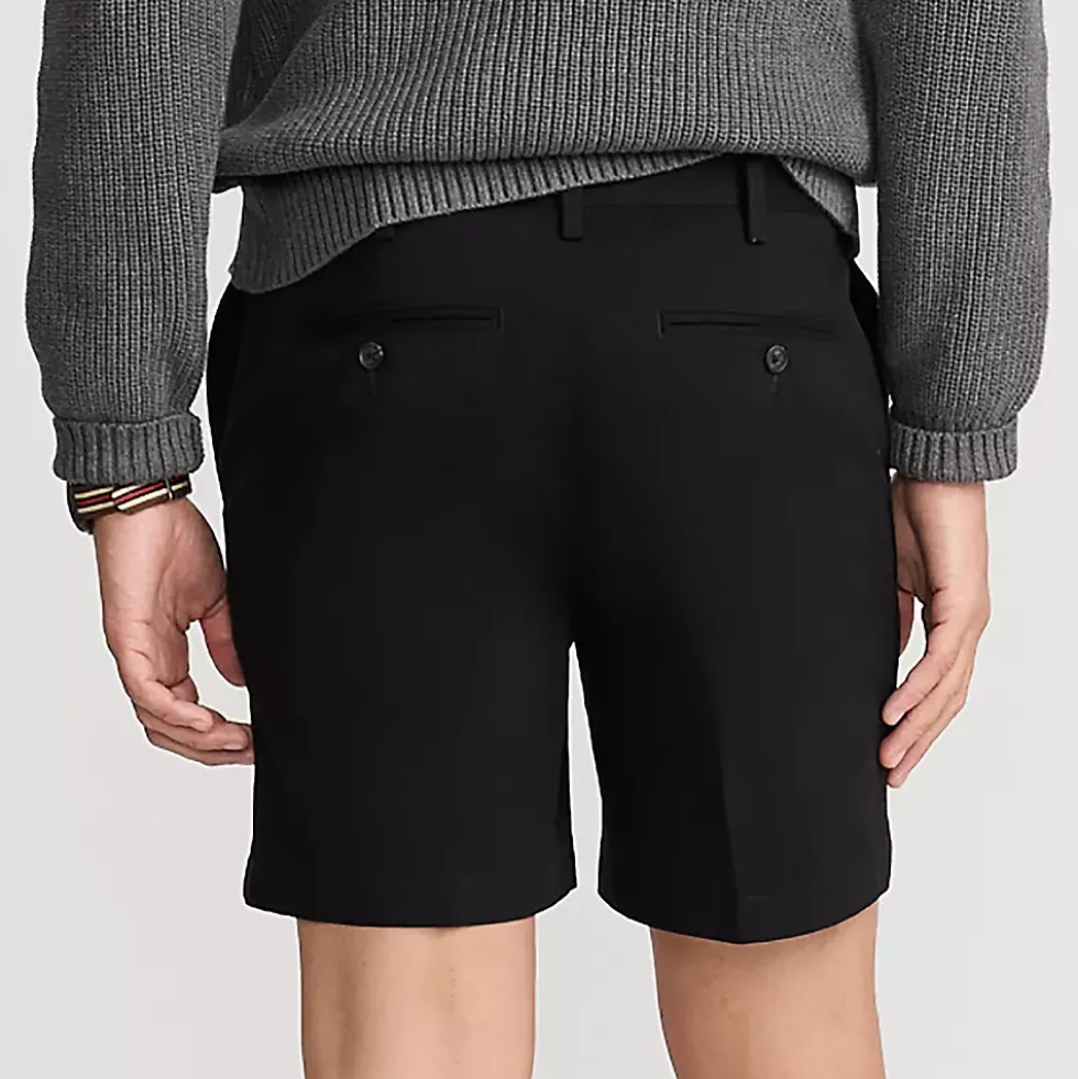 Men's No Iron 6" Comfort Waist Plain Front Chino Short