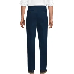 Men's No Iron Comfort Waist Traditional Fit Pleated Front Chino Pant