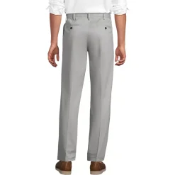 Men's No Iron Comfort Waist Traditional Fit Pleated Front Chino Pant
