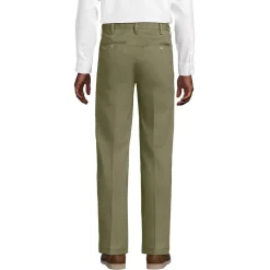 Men's No Iron Comfort Waist Traditional Fit Pleated Front Chino Pant