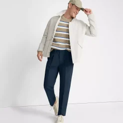 Men's No Iron Comfort Waist Traditional Fit Pleated Front Chino Pant