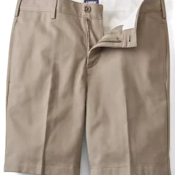 Men's No Iron 9" Plain Front Chino Short