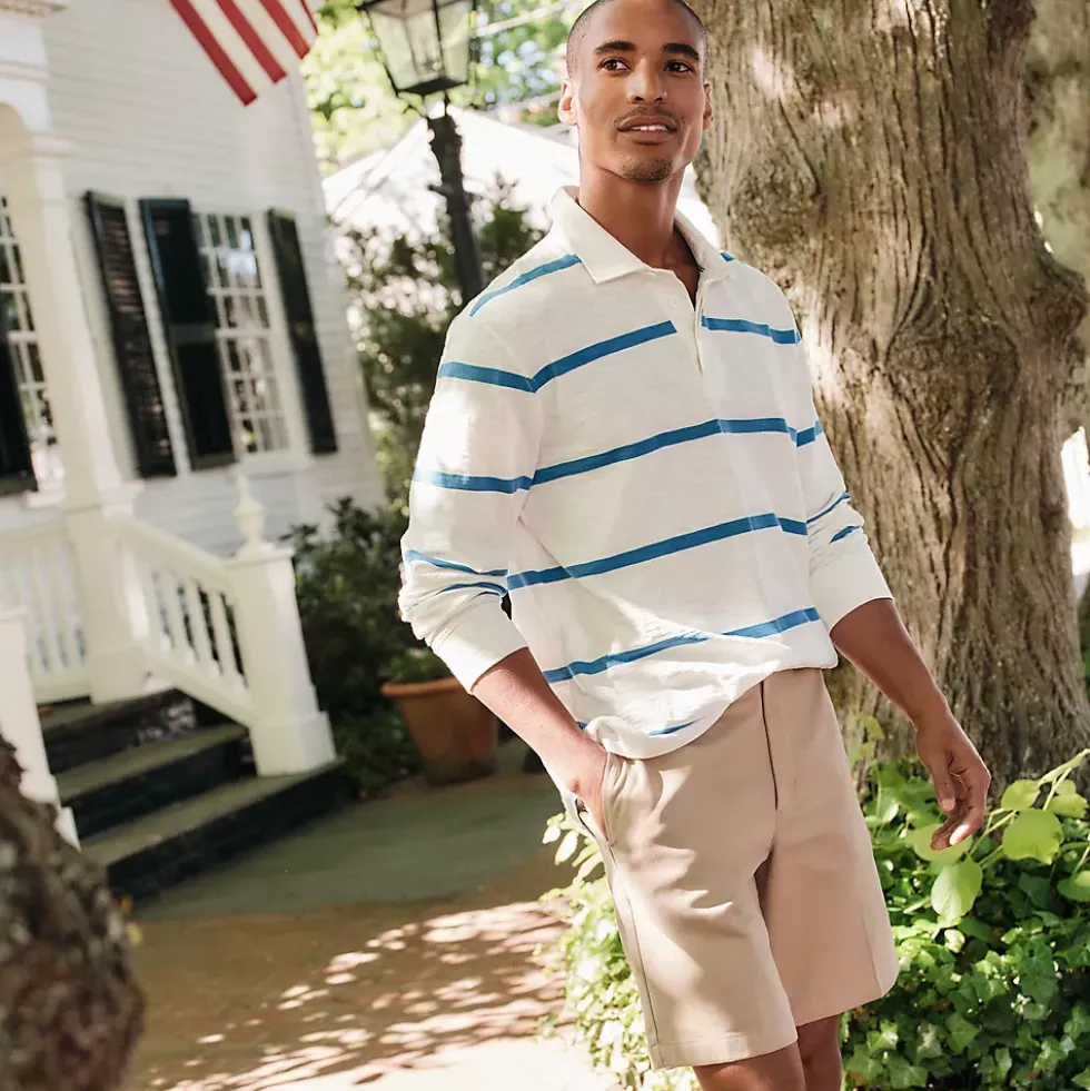 Men's No Iron 9" Plain Front Chino Short