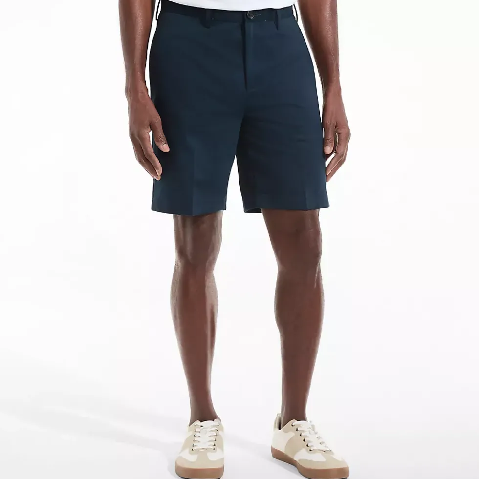 Men's No Iron 9" Plain Front Chino Short