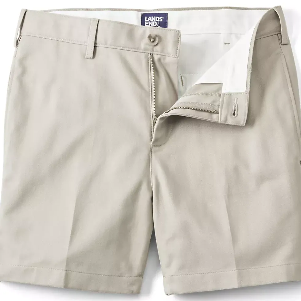 Men's No Iron 6" Plain Front Chino Short