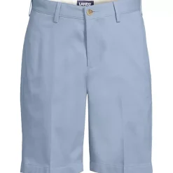 Men's No Iron 9" Plain Front Chino Short