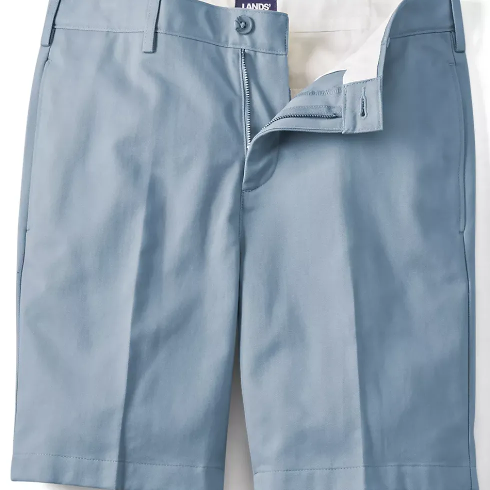 Men's No Iron 9" Plain Front Chino Short