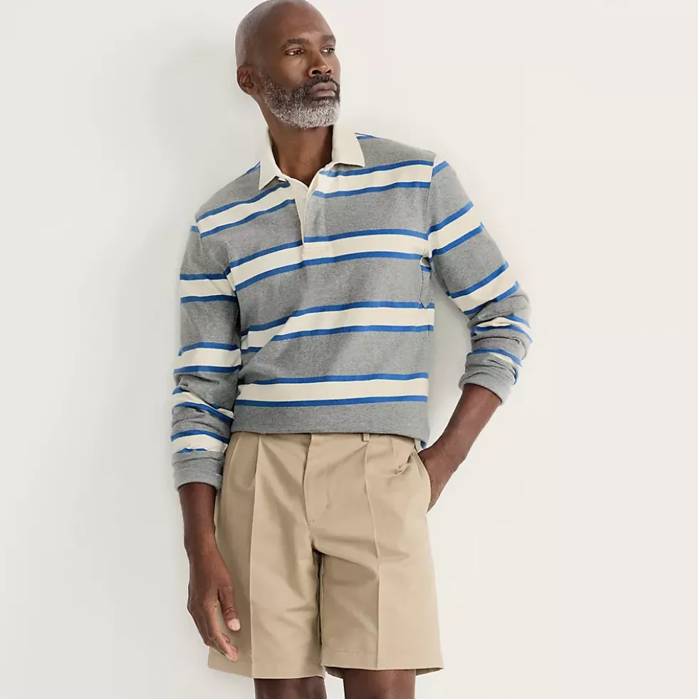 Men's No Iron 9" Pleated Front Chino Short