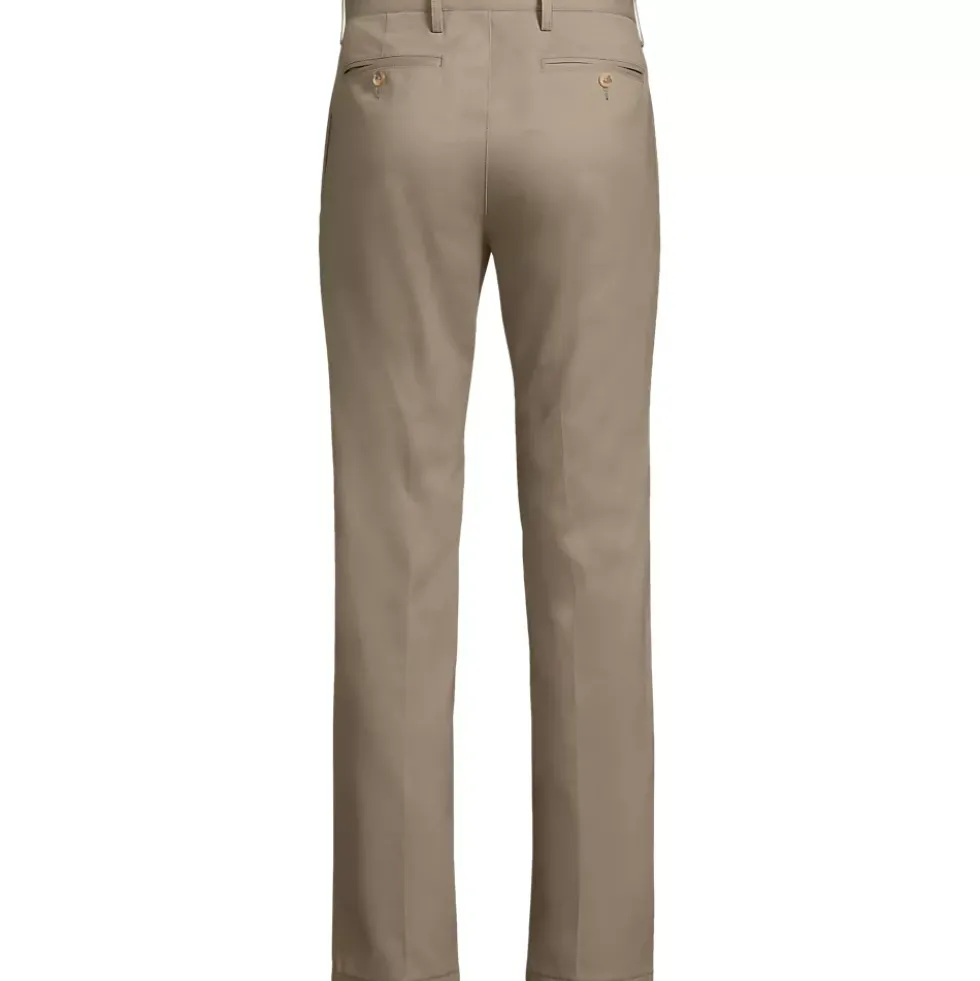Men's No Iron Straight Fit Plain Front Chino Pant