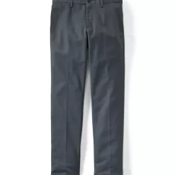 Men's No Iron Straight Fit Plain Front Chino Pant