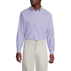 Men's No Iron Supima Cotton Pinpoint Buttondown Collar Dress Shirt