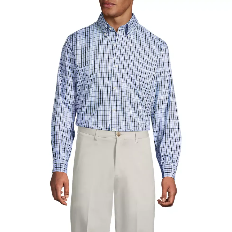 Men's No Iron Supima Cotton Pinpoint Buttondown Collar Dress Shirt