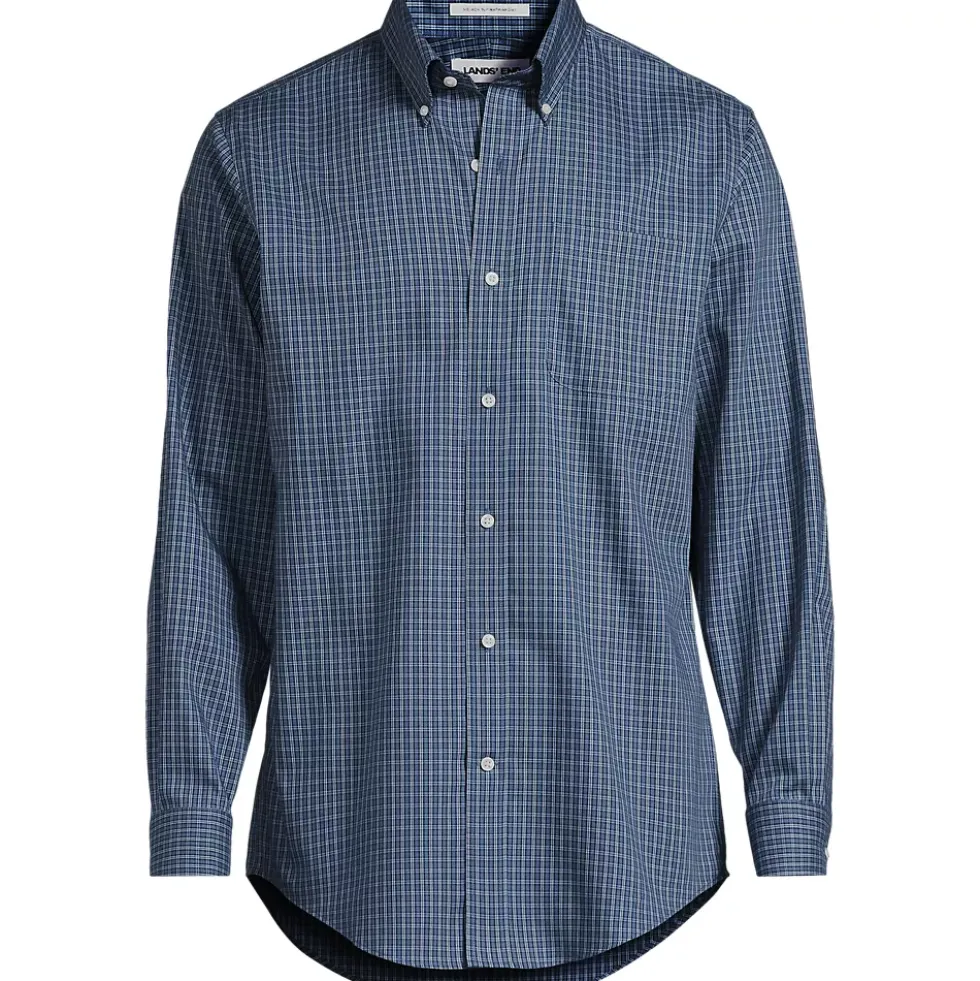 Men's No Iron Supima Cotton Pinpoint Buttondown Collar Dress Shirt