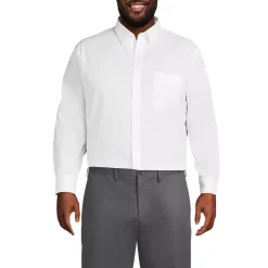 Men's No Iron Supima Cotton Pinpoint Buttondown Collar Dress Shirt