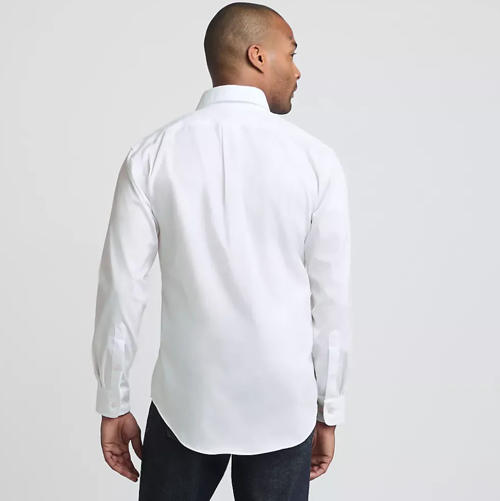 Men's No Iron Supima Cotton Pinpoint Buttondown Collar Dress Shirt