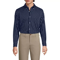 Men's No Iron Supima Cotton Pinpoint Buttondown Collar Dress Shirt