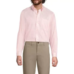 Men's No Iron Supima Cotton Pinpoint Buttondown Collar Dress Shirt