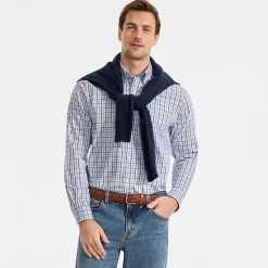 Men's No Iron Supima Cotton Pinpoint Buttondown Collar Dress Shirt
