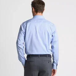 Men's No Iron Supima Cotton Pinpoint Straight Collar Dress Shirt