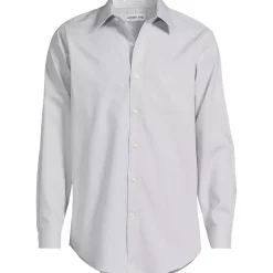 Men's No Iron Supima Cotton Pinpoint Straight Collar Dress Shirt