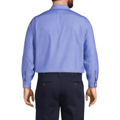 Men's No Iron Supima Cotton Pinpoint Straight Collar Dress Shirt
