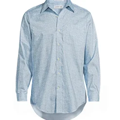 Men's No Iron Supima Cotton Pinpoint Straight Collar Dress Shirt