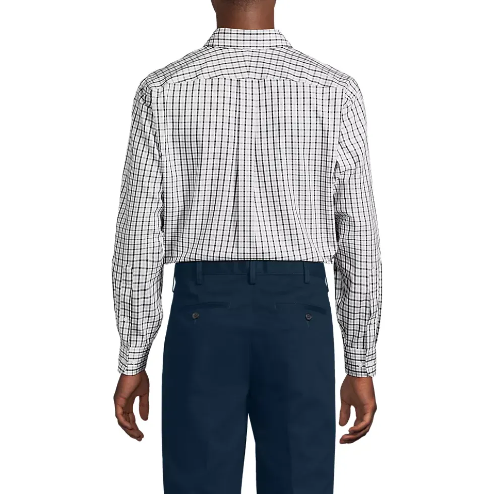 Men's No Iron Supima Cotton Pinpoint Buttondown Collar Dress Shirt