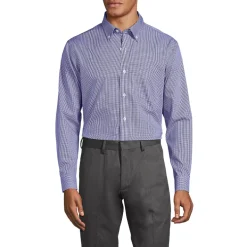 Men's No Iron Supima Cotton Pinpoint Buttondown Collar Dress Shirt