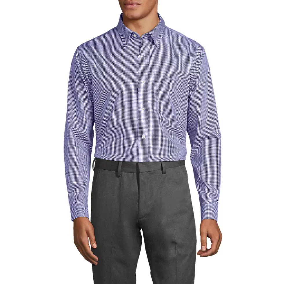 Men's No Iron Supima Cotton Pinpoint Buttondown Collar Dress Shirt