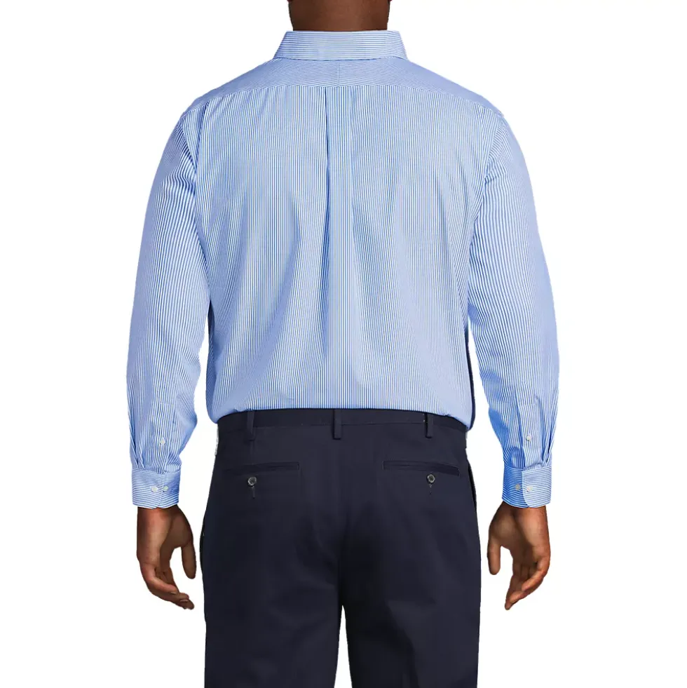 Men's No Iron Supima Cotton Pinpoint Buttondown Collar Dress Shirt