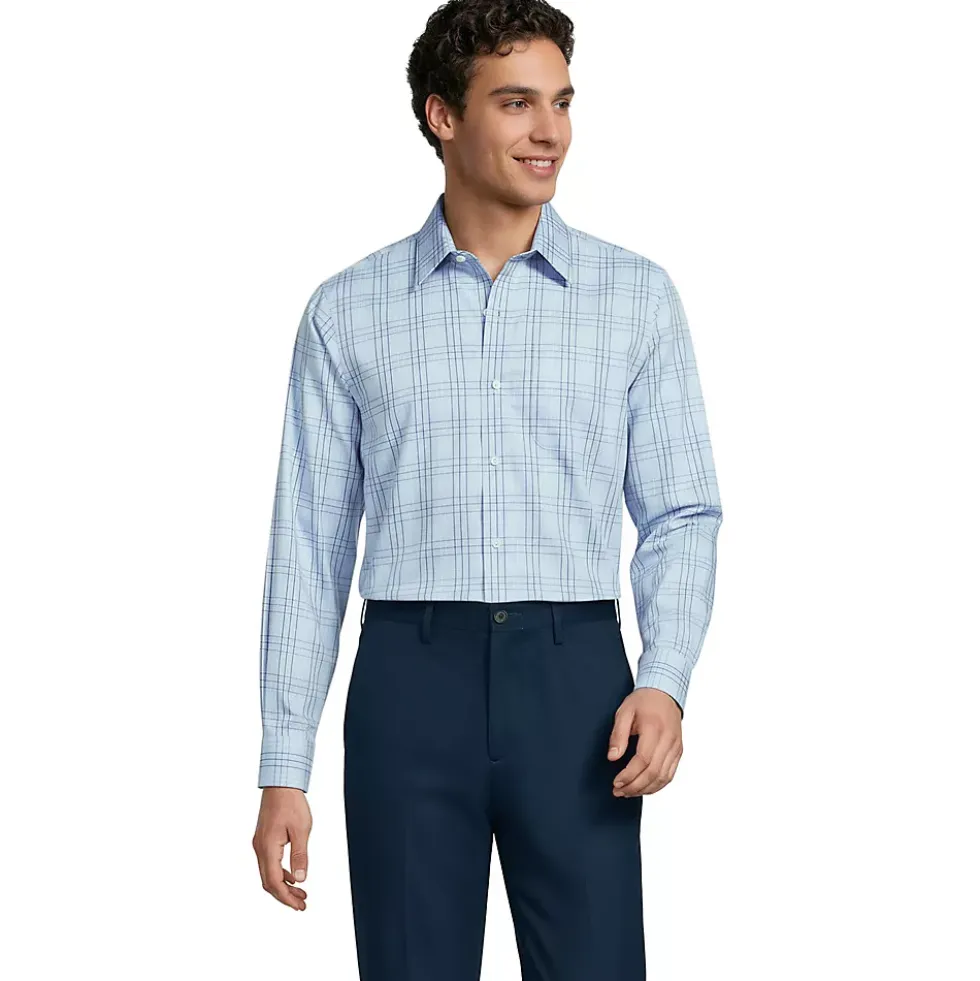 Men's No Iron Supima Cotton Pinpoint Buttondown Collar Dress Shirt