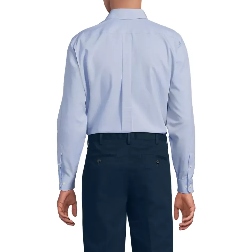 Men's No Iron Supima Cotton Pinpoint Buttondown Collar Dress Shirt