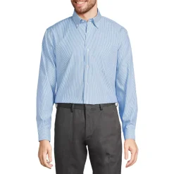 Men's No Iron Supima Cotton Pinpoint Buttondown Collar Dress Shirt