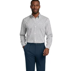 Men's No Iron Supima Cotton Pinpoint Buttondown Collar Dress Shirt