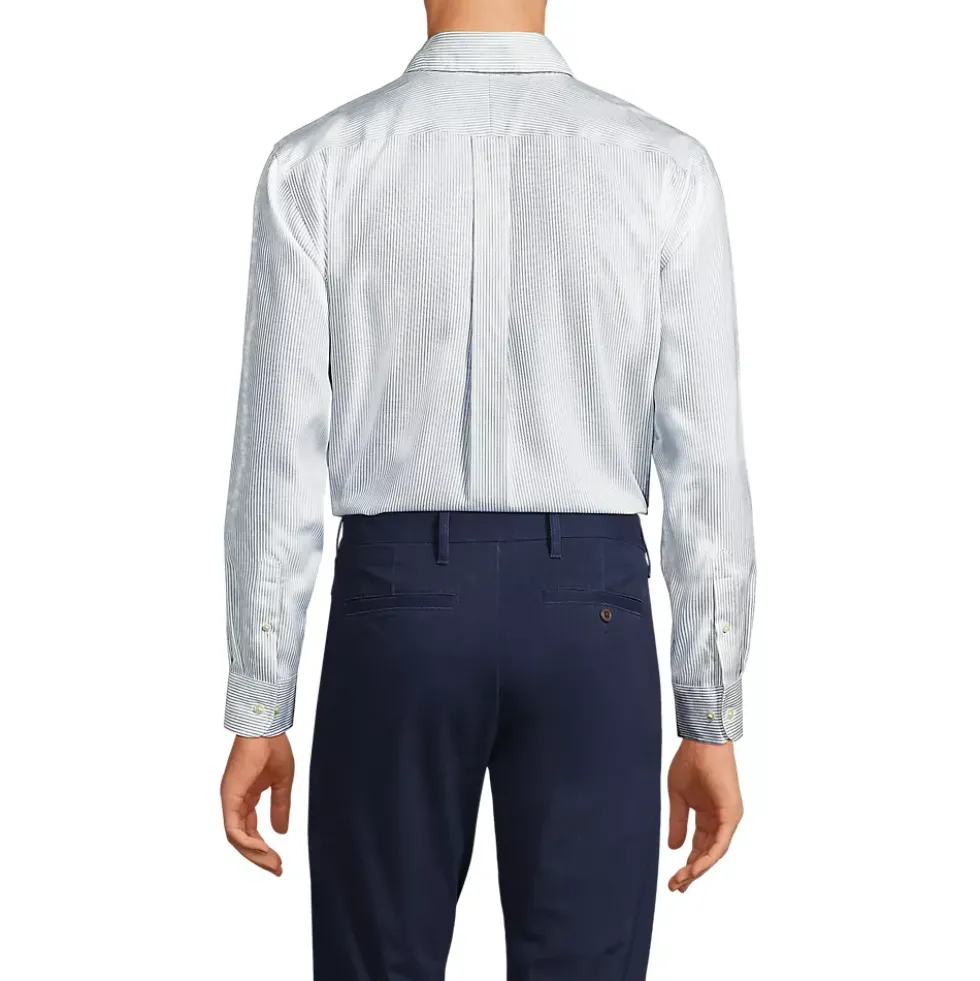 Men's No Iron Supima Cotton Pinpoint Buttondown Collar Dress Shirt