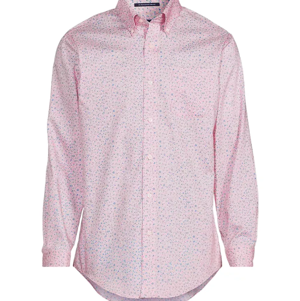 Men's No Iron Supima Cotton Pinpoint Buttondown Collar Dress Shirt