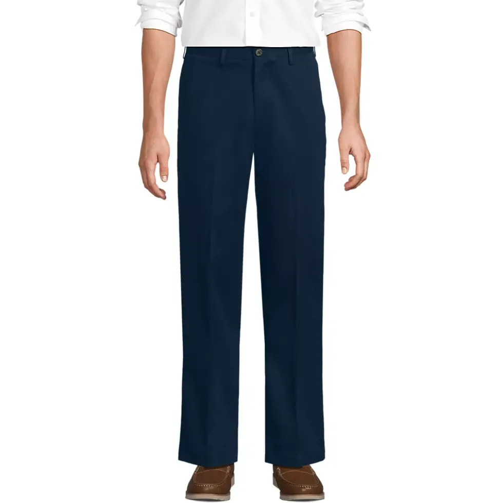 Men's No Iron Traditional Fit Plain Front Chino Pant