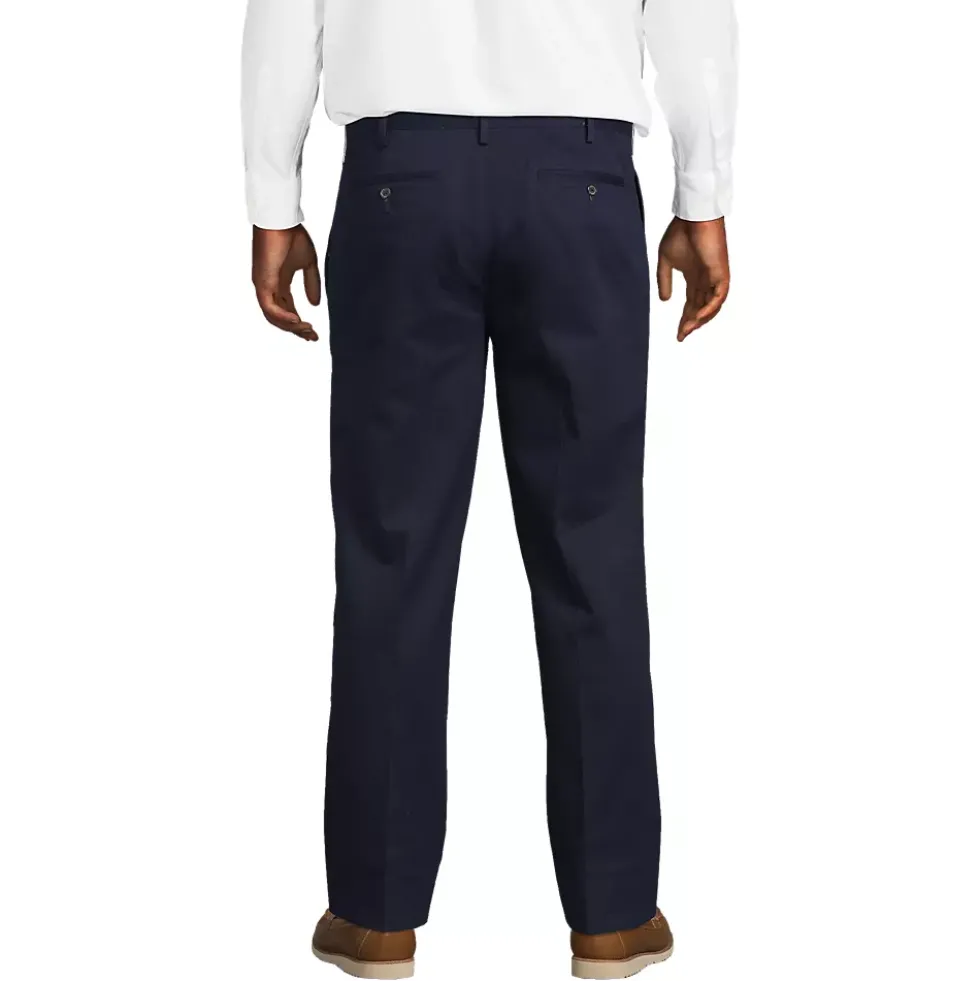 Men's No Iron Traditional Fit Plain Front Chino Pant