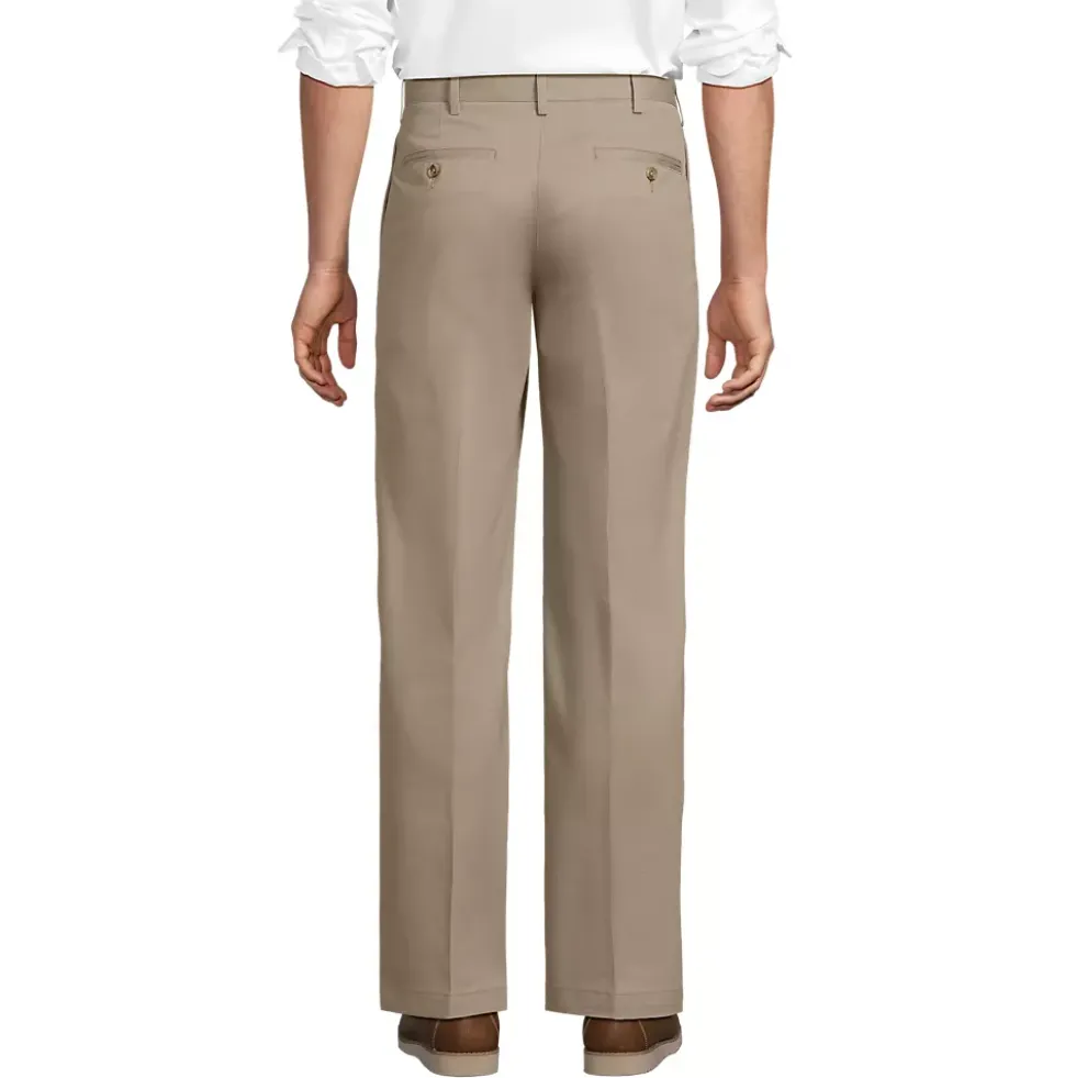 Men's No Iron Traditional Fit Plain Front Chino Pant